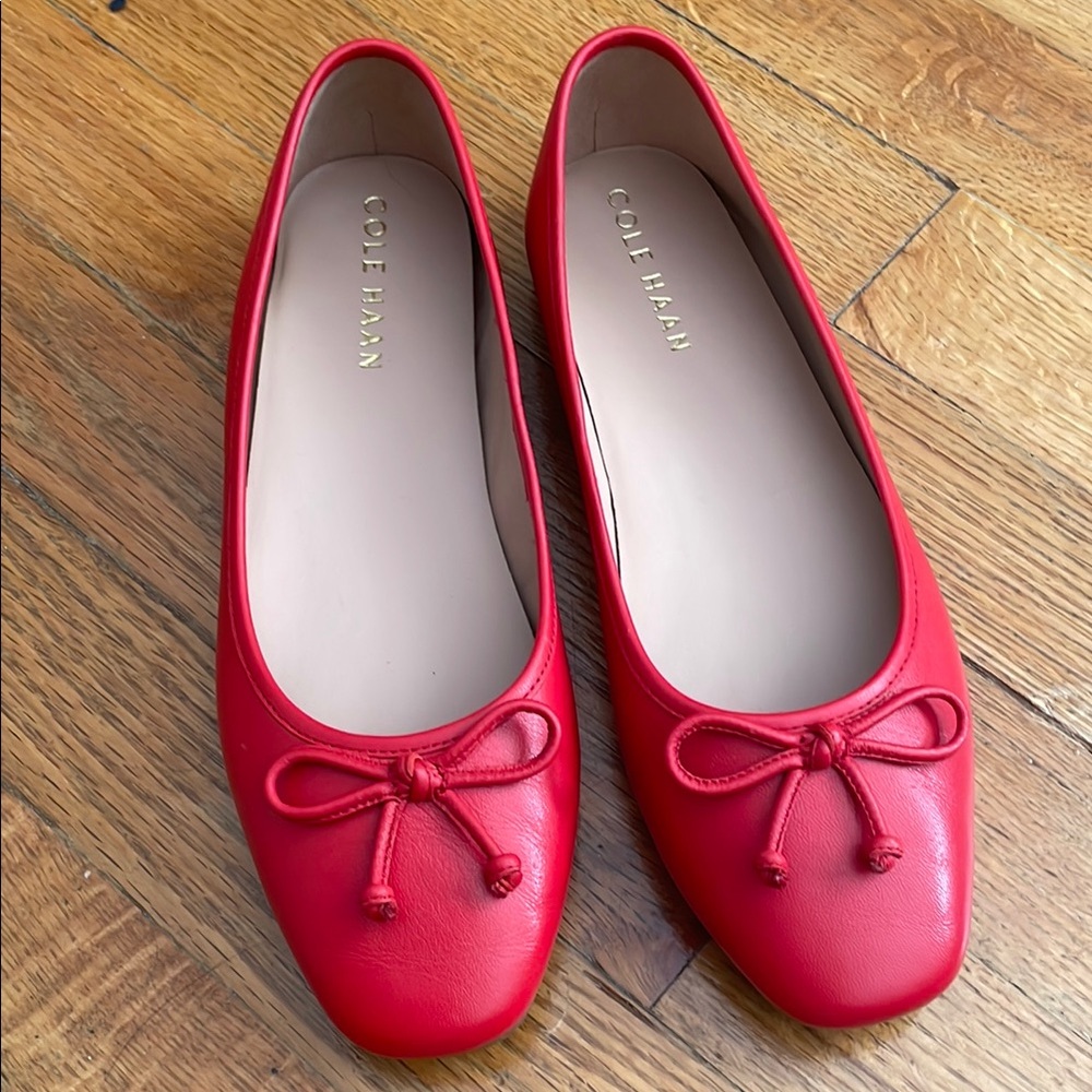 Cole Haan Red Ballet Flats. New without tags!!